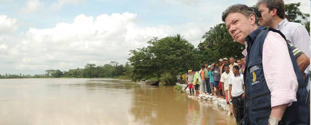 Gobierno prepara más decretos para atender emergencia invernal | Cortesía Presidencia de la República | El desbordamiento del río Sinú ocasionó graves emergenciasen Córdoba.