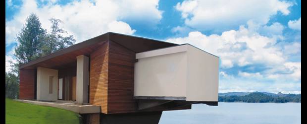 Guatapé está de moda | Vista trasera de las cabañas 103-104. Un diseño flotante, esa es la sensación que producen las cabañas Luxé al verlas.