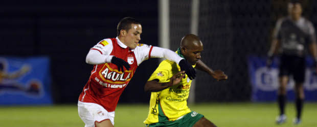 Santa Fe también sabe ganar en la Copa Postobón | Colprensa | Partido entre Santa Fe y Real Cartagena jugado en El Campín de Bogotá, por Copa Colombia.