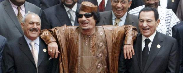 La primavera árabe ha tumbado a 3 dictadores | Reuters | Alí Abdala Saleh, presidente de Yemen; Muamar el Gadafi, exlíder de Libia y Hosni Mubarak expresidente de Egipto.