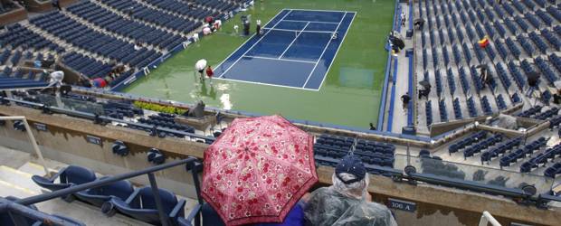 Final del Abierto de E.U. se disputará este lunes | Reuters | La lluvia impidió el partido entre Rafael Nadal y Novak Djokovic.