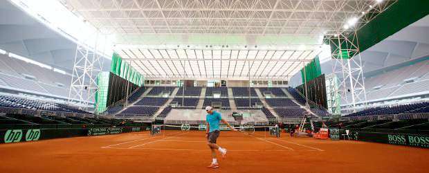 Argentinos reconocen favoritismo de España en final de la Copa Davis | Reuters | El español Rafael Nadal durante la jornada de entrenamientos de este martes.