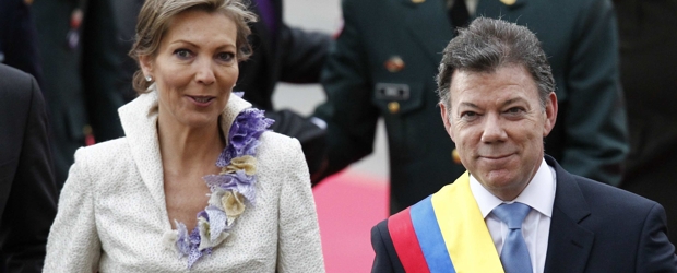 Reuters | a Primera Dama, María Clemencia Rodríguez de Santos, se destacó por su elegancia en la toma de posesión del presidente Juan Manuel Santos.