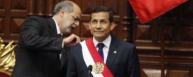 Ollanta Humala durante su posesión como presidente. FOTO ARCHIVO