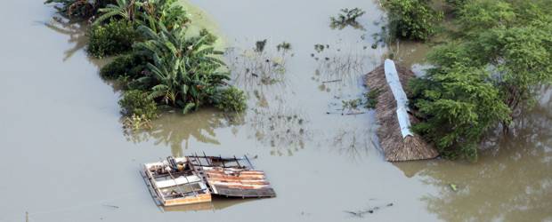 Comenzó evacuación de las aguas tras ruptura del boquete en Canal del Dique | Archivo | El municipio de Santa Lucía fue uno de los más afectados con las inundaciones.
