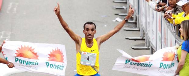 Con récord, etíopes se quedaron con el título de la Media Maratón de Bogotá | Colprensa | Deriba Merga paró el crono en 01 h. 02 min. 31 seg.