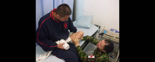 Construirán pabellón para soldados víctimas de minas | Juan Carlos Monroy G. | El soldado Luis Eduardo David perdió su pierna izquierda hace seis meses tras pisar una mina. Como él, son 145 militares en proceso de rehabilitación.