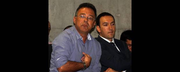 Nacional planteó retirarse; DIM acata medidas | Julio César Herrera | Jorge Osorio Ciro, presidente del Medellín, y Juan Carlos de la Cuesta, presidente de Nacional, compartieron ayer en la reunión de seguridad.