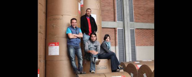 Un lápiz los premió por su diseño | Cortesía | Aldemar Estupiñán, Gonzalo Vivas, Javier Jiménez, Martha Ortiz y Carla González (no está en la foto) conformaron el equipo que se dedicó de lleno al rediseño de La República.