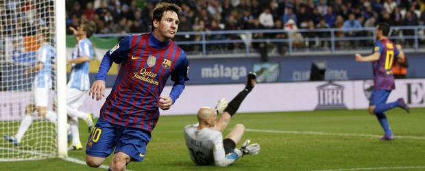 Barcelona venció al Málaga con tripleta de Messi | Reuters | Lionel Messi estuvo inspirado y marcó tres goles.
