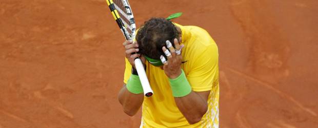 Novak Djokovic venció a Rafael Nadal en el Masters de Madrid | AP | Rafael Nadal no ocultó su decepción ante la derrota.