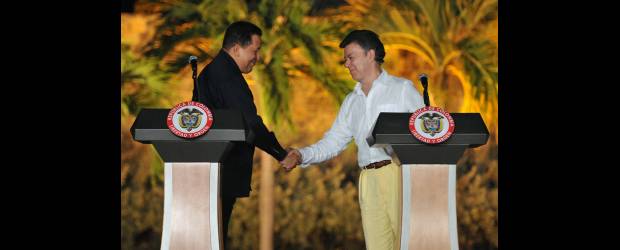Comercio con Venezuela seguirá libre de aranceles | Cortesía | Los presidentes Hugo Chávez y Juan Manuel Santos, desde el 9 de abril pasado, dieron inicio a las negociaciones de un nuevo Acuerdo de Complementación Económica y Productiva que deberá estar listo a más tardar en octubre.
