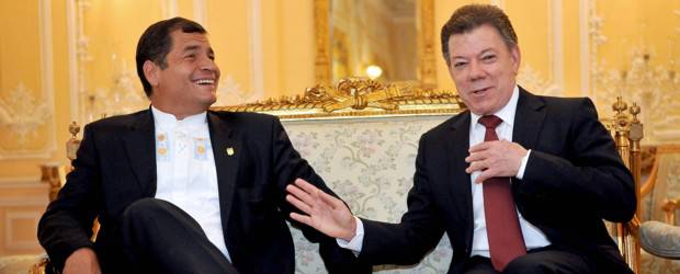 Correa dice que relaciones con Colombia están en su mejor momento | El presidente Santos visitó Quito el pasado lunes.