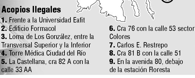 Acopios de taxis irregulares sobran en la ciudad | Fuente: Tipeadores de EL COLOMBIANO