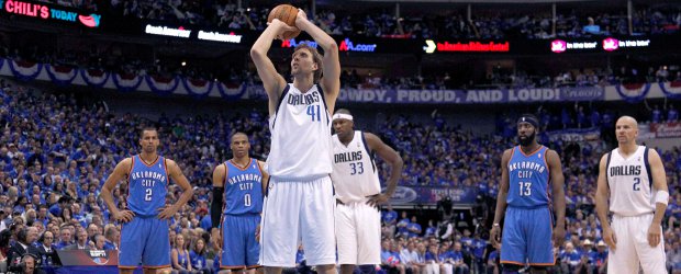 Los Mavericks ganaron el primer juego de la serie ante los Thunder | Reuters | Nowitzki anotó 48 puntos en la victoria de los Mavericks 121-112 ante los Thunder, en el primer juego de la serie, al mejor de siete, que define al campeón de la Conferencia Oeste.