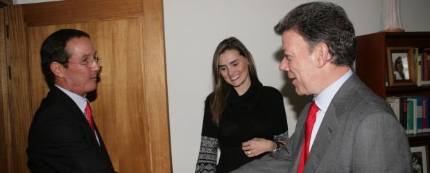 Los conservadores se unieron a Santos | Colprensa | El presidente del Directorio Nacional Conservador, Fernando Araújo, y Juan Manuel Santos.