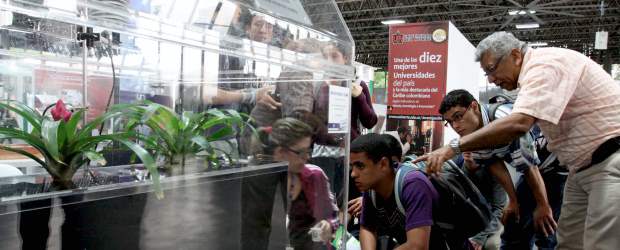 La nebuponía cultiva con vapores | Fotos Edwin Bustamante | El ingeniero Hugo Restrepo, creador del prototipo, les explicó a los grupos de estudiantes el proceso completo de un cultivo industrial con nebuponía.