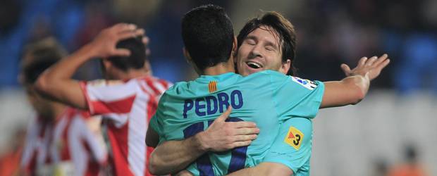 Tres de las anotaciones fueron del argentino Lionel Messi, quien alcanzó los 101 goles en la liga del fútbol español y es el máximo artillero. | AP | Tres de las anotaciones fueron del argentino Lionel Messi, quien alcanzó los 101 goles en la liga del fútbol español y es el máximo artillero.