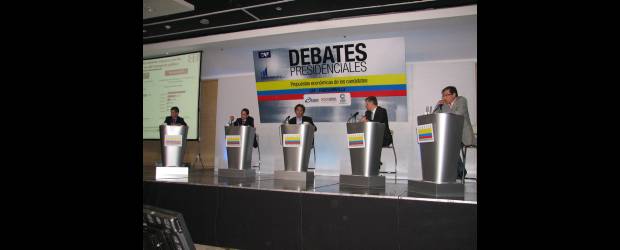 Candidatos hablan de empleo | Colprensa | En el debate sobre temas laborales los 5 candidatos que asistieron estuvieron de acuerdo que antes de hacer el metro en Bogotá hay que hacer estudios.