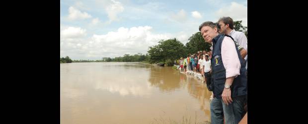 Minprotección toma medidas de control | César Carrión, Sig-lorica Cordoba | El presidente Juan Manuel Santos visitó ayer el departamento de Córdoba, que en los dos últimos días se convirtió en uno de los más afectados.