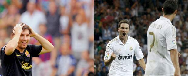 Madrid ganó, Barça empató y Falcao no apareció en España | Reuters | En la tercera jornada, el inesperado empate del Barcelona en Anoeta (2-2) deja al Madrid con seis puntos, igualado con el Valencia y con dos de ventaja sobre los azulgranas.