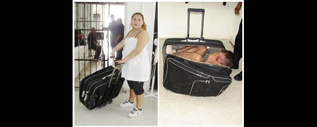Reo mexicano iba a fugarse en maleta | Reuters - Chetumal, México | El plan de una mujer para sacar a su esposo de prisión se derrumbó cuando la policía descubrió que intentaba sacarlo al interior de una maleta.