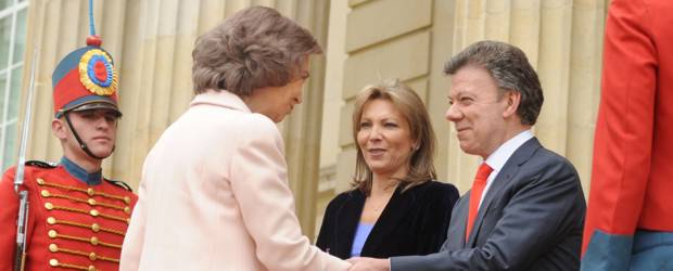 Reina Sofía afianza lazos con Colombia | Cortesía Presidencia de la República | La reina Sofía compartió un almuerzo con el presidente Juan Manuel Santos en la Casa de Nariño.