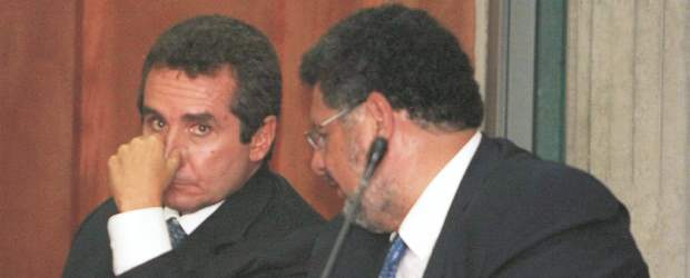 "Berna" y "el Tuso", testigos en chuzadas | Archivo | La Corte rechazó petición de nulidad presentada por el abogado Jaime Granados (der.), defensor de Bernardo Moreno, quien consideró que el conjuez William Monroy estaba inhabilitado.