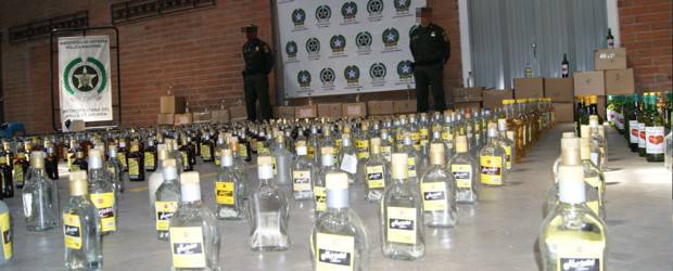 Dos mil botellas de licor adulterado fueron incautadas en Medellín | Cortesía | El licor es especialmente comercializado en el centro de Medellín.