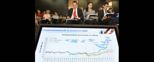 Colinver divide cada acción en 10 | Robinson Sáenz | En el 2009 la acción de Colinversiones se valorizó un 137 por ciento, al pasar su precio de 21.600 a 51.200 pesos. Ayer el título cerró a 54.480 pesos.