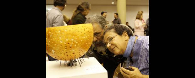 El arte es un proceso para hallar asombro | David Sánchez | Las obras en cerámica de papel se disfrutan desde todos los ángulos. Allí, en el Museo El Castillo, también se puede ver Pintura, objeto y dibujo en pequeño formato, la exposición que se inauguró anoche.