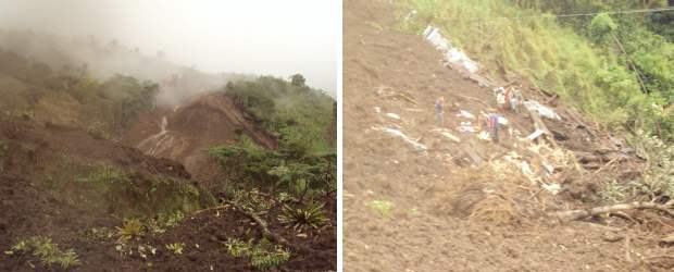 A la "maldita Niña" atribuye Santos la tragedia invernal | Colprensa, Fresno, Tolima | Las lluvias no solo ocasionaron el deslizamiento que sepultó una vivienda en la vereda El Salado, de Herveo, Tolima, sino que dificultó el rescate de las siete mujeres que quedaron sepultadas.