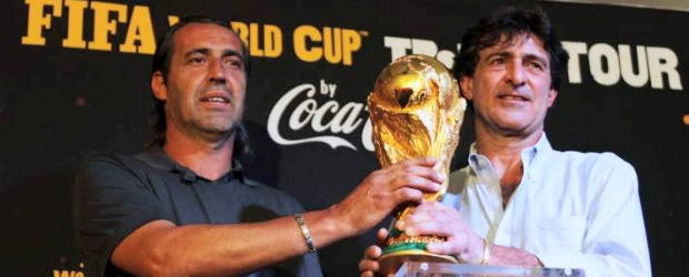 Batista quiere que Argentina recupere estilo de juego que tiene España | Archivo | Sergio Batista (izquierda) y Mario Kempes (derecha).