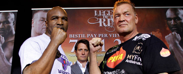Evander Holyfield, de 48 años, volverá al ring | AP | Holyfield y Nielsen se enfrentarán este sábado.