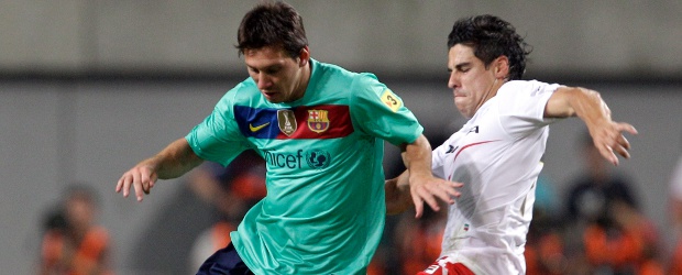 Messi no defraudó y protagonizó goleada en Corea del Sur | AP | El argentino Lionel Messi jugó 15 minutos y anotó dos goles en amistoso del Barcelona ante el K-League All Star de Corea del Sur. En el equipo asiático jugó el volante colombiano Mauricio Molina.