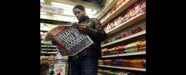 Se acabó el semanario, pero no el escándalo | Luke Macgregor, Reuters, Londres - Reino Unido | El Reino Unido perdió ayer uno de sus periódicos más antiguos, el News of the world , fundado en el 1843 y emblema de la prensa amarilla del país. El diario se despidió ayer de sus lectores con un tirada doble de cinco millones de ejemplares. El producto de las ventas será entregado a fundaciones.