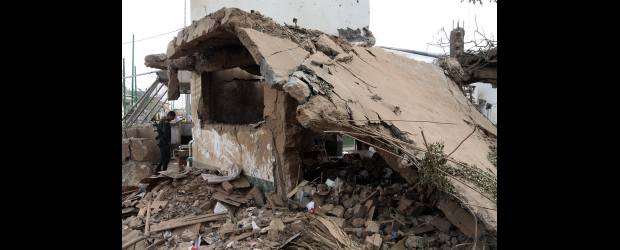 Farc atacó en Cauca y Antioquia | Archivo | Corinto sufrió la destrucción del comando de Policía en julio pasado.