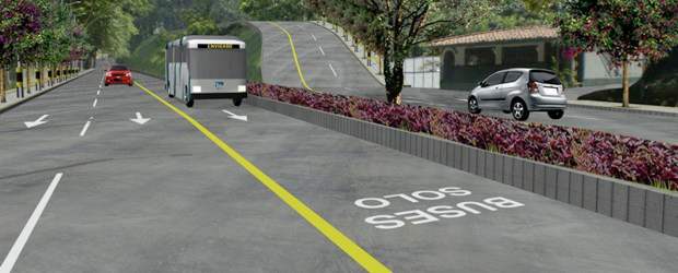 Metroplús inicia sus obras en Envigado | Cortesía | Imagen virtual de uno de los tramos del corredor de metroplús-Envigado.
