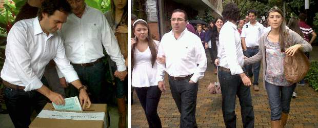 Federico Gutiérrez y Carlos Mario Estrada votaron juntos | Laura Beatriz Castro Cárdenas