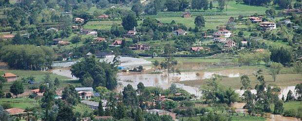 Varias vías de Antioquia siguen con pasos restringidos | Cortesía Alcaldía de Rionegro | Llanogrande es otro de los sectores anegados en Rionegro.