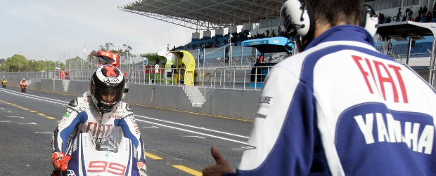 Jorge Lorenzo luchará por la victoria en el GP de Portugal de MotoGP | AP | Lorenzo aprovechó la ligera mejoría del tiempo para marcar el mejor tiempo en Estoril.