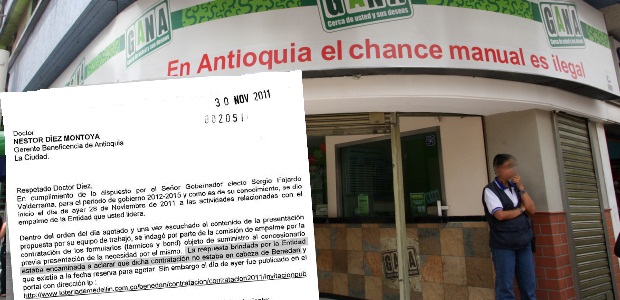 Fajardo le aguó a Benedán contrato de $20.000 millones | Archivo | Facsímil de la carta en la que la comisión de empalme de Fajardo marca el contraste entre lo que les dijeron sobre un contrato que, supuestamente, no estaba en cabeza de Benedán.