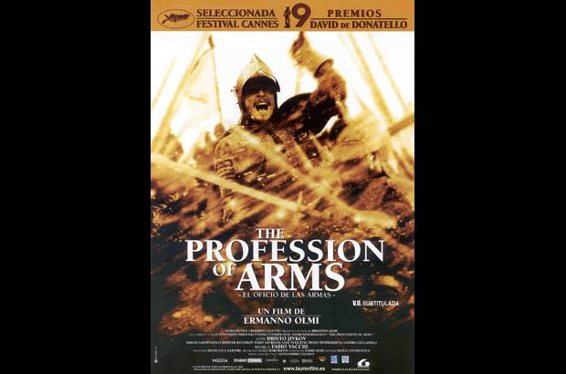 El oficio de las armas - Director: Ermanno Olmi. Sinopsis: Giovanni de Médicis es un joven caballero capitán del ejército papal en la campaña contra los lansquenetes, los mercenarios del emperador alemán Carlos V. Sus batallas lo han llevado a convertirse en una leyenda. Sin embargo, la llegada de las armas de fuego serán el inicio de su decadencia.