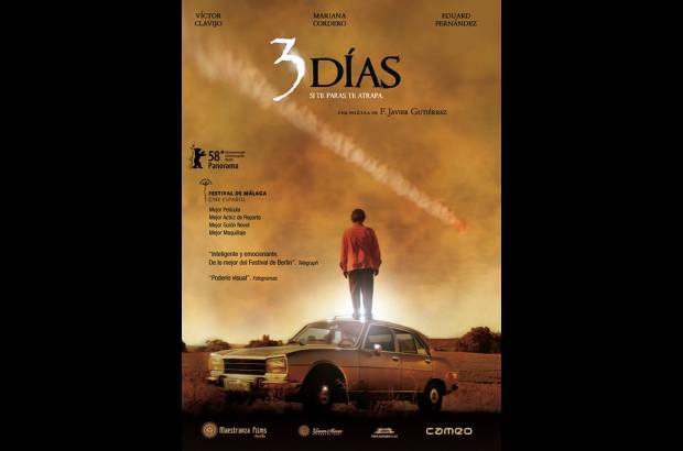 Retrospectiva Óperas Primas: Tres días - Director: Javier Gutiérrez. Sinopsis: La comunidad enfrenta la noticia que al planeta le quedan 72 horas de vida, antes de que se estrelle un gigantesco meteorito. ¿Qué hacer en esos tres días?