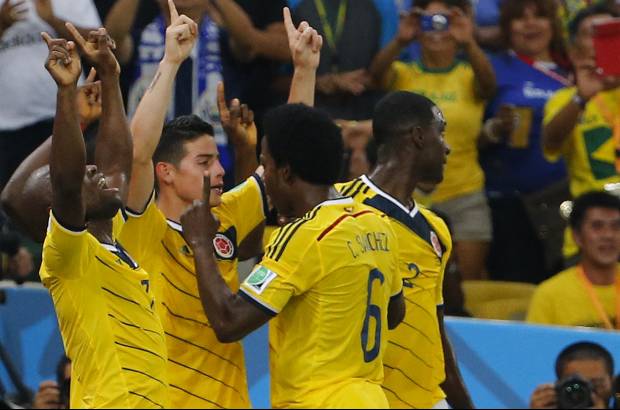 FOTOS JUAN ANTONIO S&#193;NCHEZ - La Selecci&#243;n Colombia se impuso con solvencia 2-0 a Uruguay y se clasific&#243; para los cuartos de final con un doblete de James Rodr&#237;guez. El viernes se enfrentar&#225; al anfitri&#243;n Brasil en Fortaleza a las 3:00 de la tarde.
