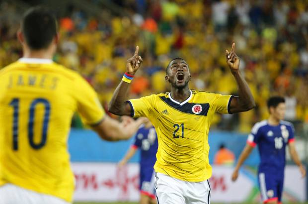 FOTO JUAN ANTONIO SÁNCHEZ, enviado especial a Cuiabá, Brasil - El seleccionado tricolor terminó su participación en primera ronda con goleada 4-1 sobre Japón y avanzó como primera del Grupo C a los octavos de final del Mundial. Los goles ante los nipones los marcaron Cuadrado, Jackson y James, Okazaki anotó el descuento.