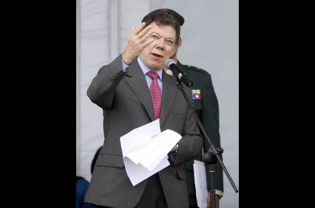 Luis Eduardo Noriega-Colprensa - La Fuerza A&#233;rea Colombiana celebr&#243; sus 91 a&#241;os presentando el nuevo Boing 767. en el evento estuvo el presidente Juan Manuel Santos y la c&#250;pula militar.