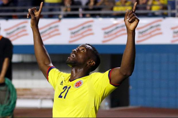 AP - Jackson Martínez fue la figura del encuentro al anotar dos tantos que confirman el buen momento del delantero chocoano, que jugó en reemplazo de Falcao García.