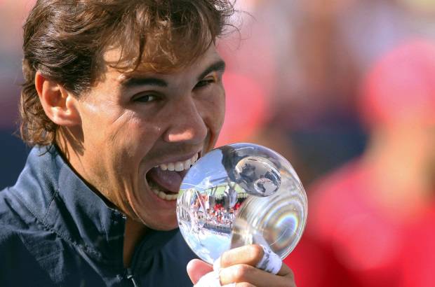 REUTERS - Nadal acumuló 25 títulos Masters 1.000, cuatro más que Federer, siete más que Agassi y diez más que Novak Djokovic.