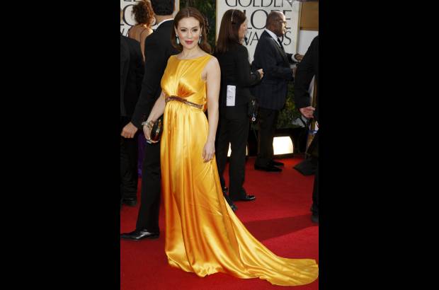 Reuters - Asimismo deslumbró Alyssa Milano con un Ports 1961 calabaza.